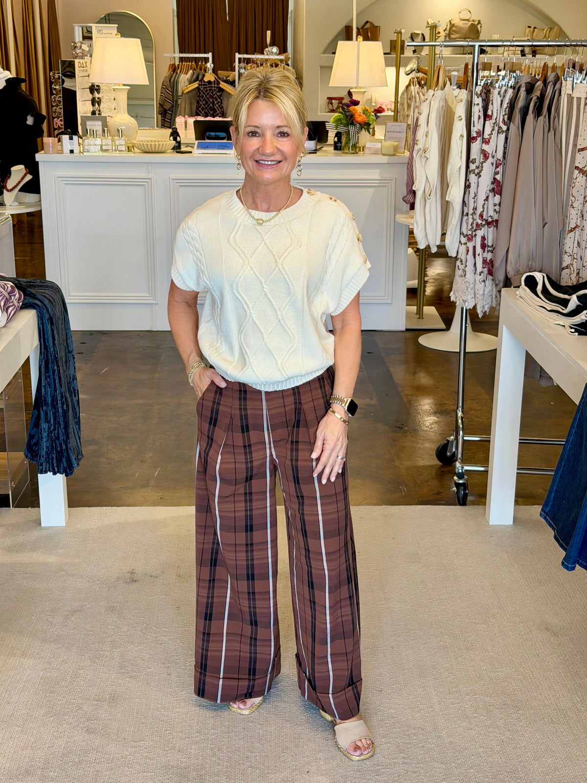 Terrace Pant-Elder Plaid