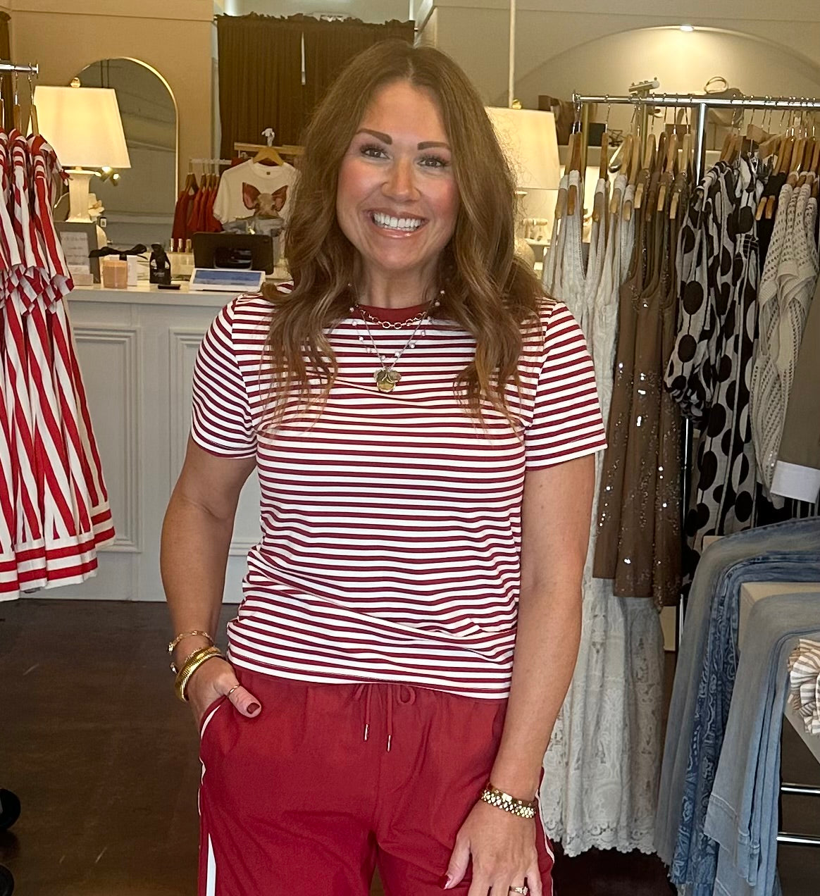 Alice Tee-Racer Red Stripe