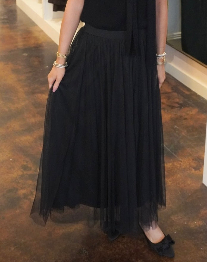 Sophia Tulle Skirt-Black