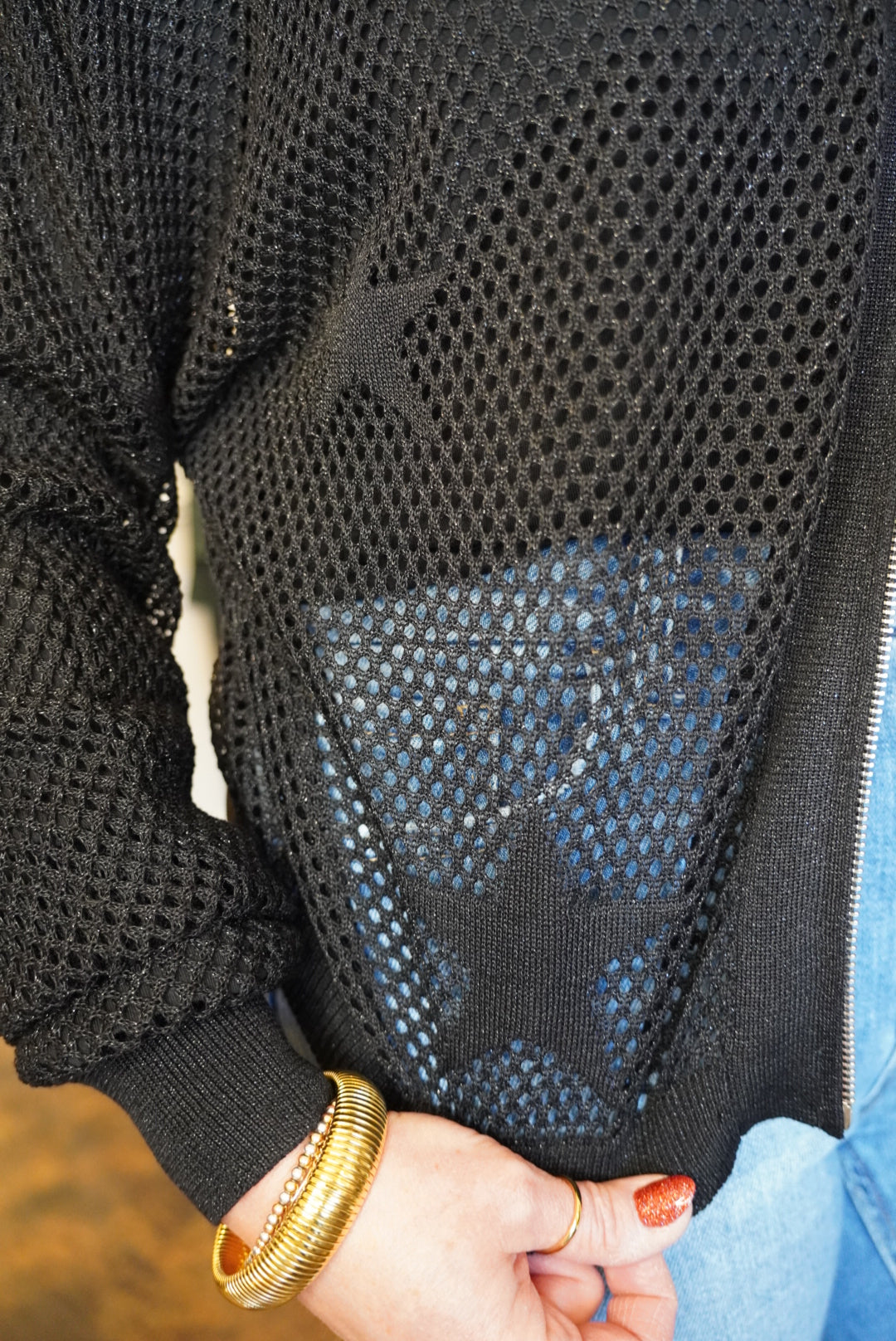 Celestial Zip Cardi-Black Star