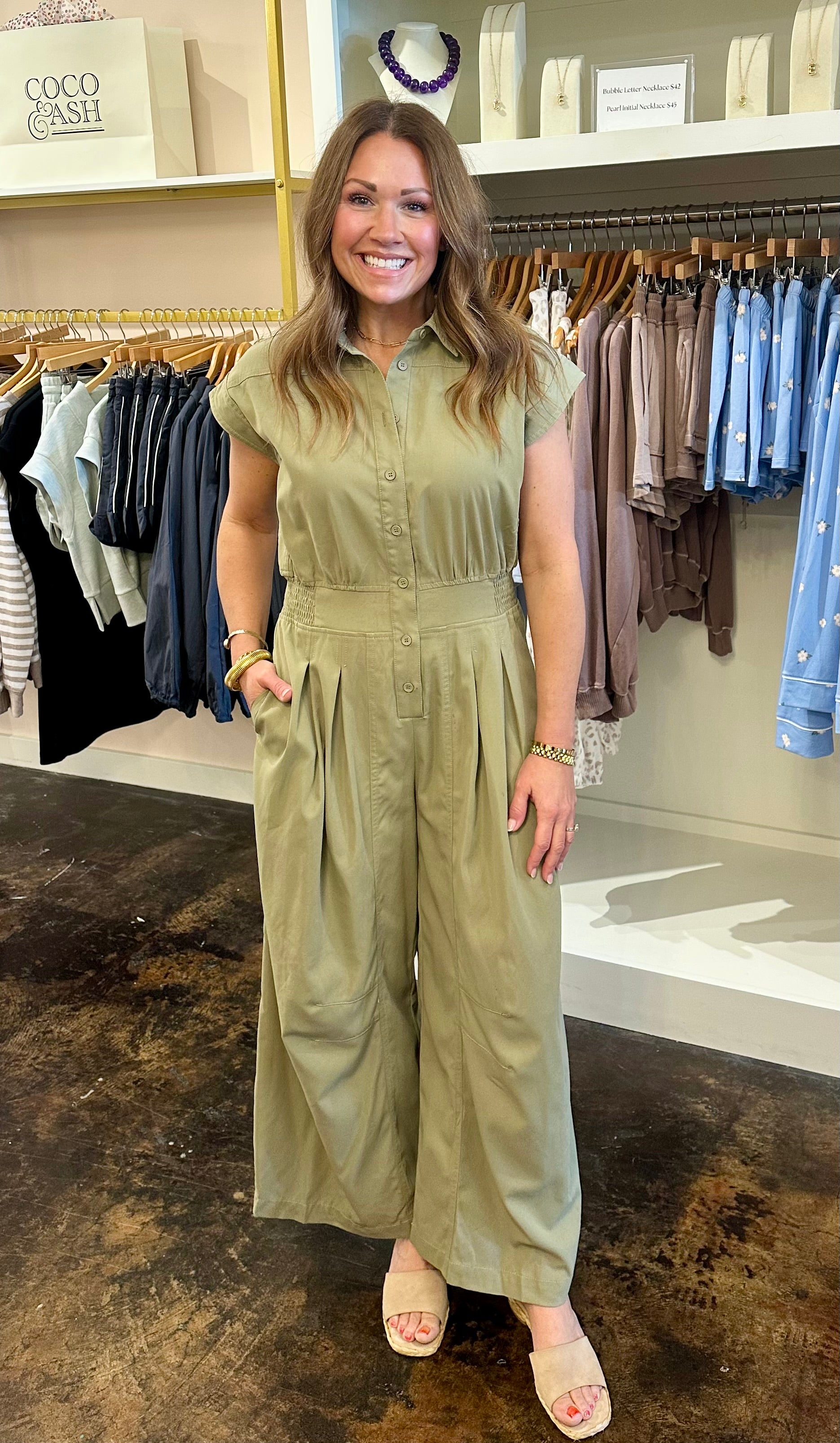 Village Jumpsuit-Olive