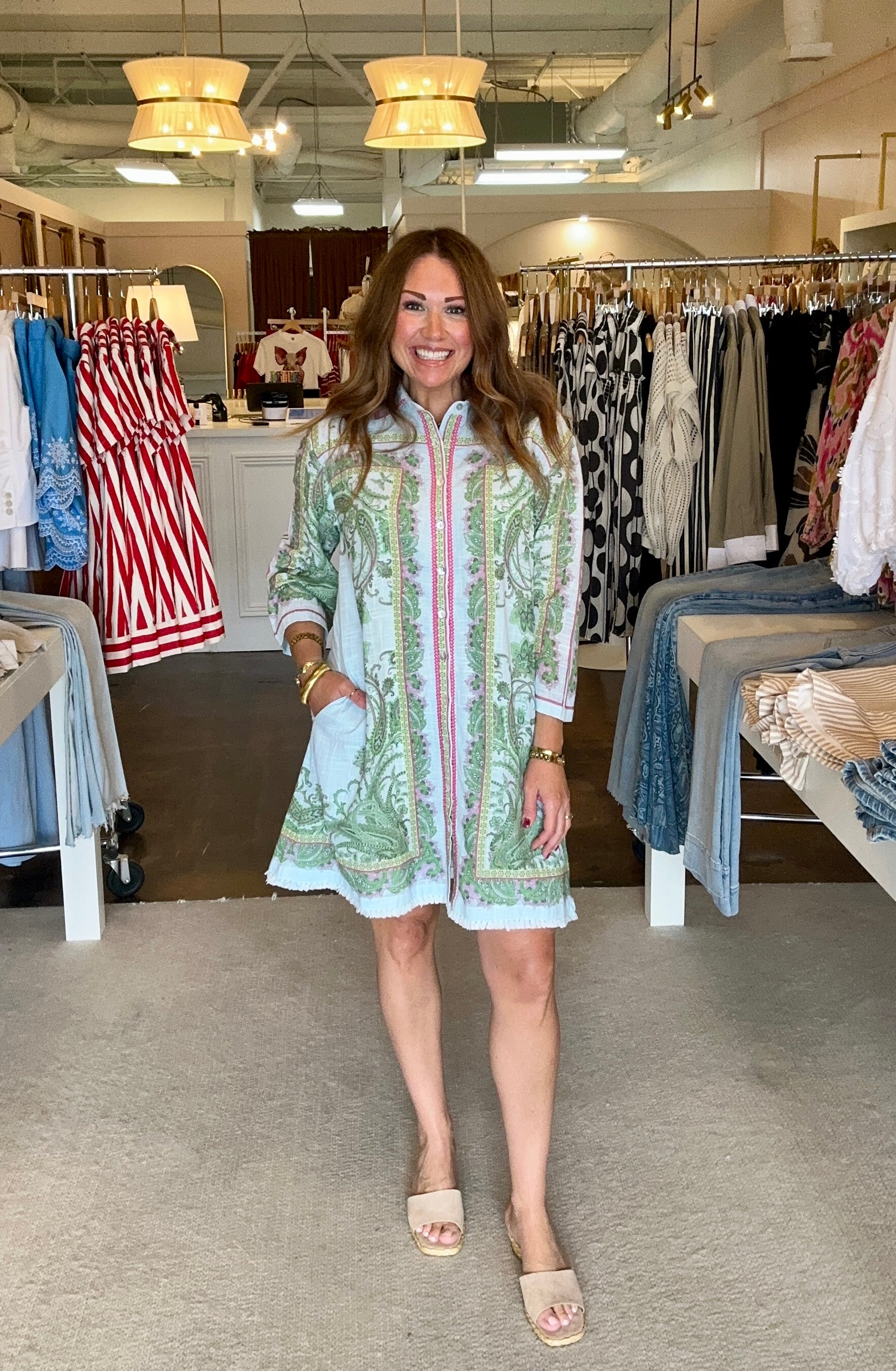 Paisley Shift Dress