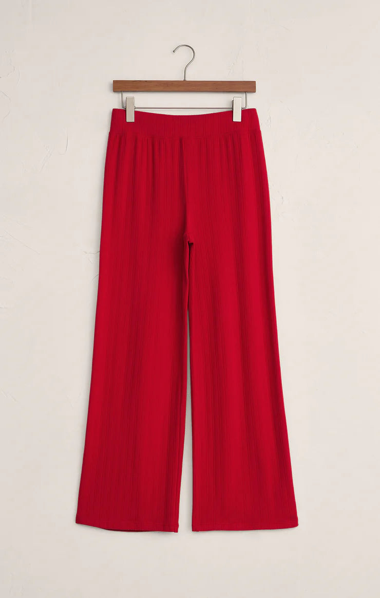 Luxe Pointelle Pant-Festive Red