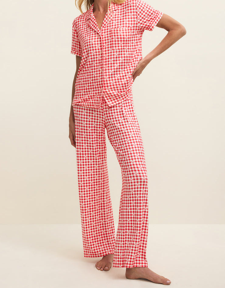 Gingham PJ Top