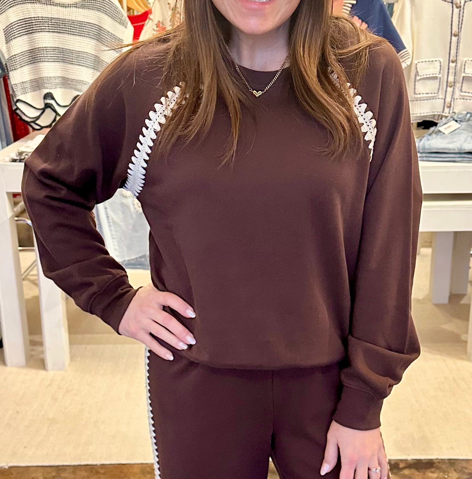 All Around Sweatshirt-Chocolate Cherry