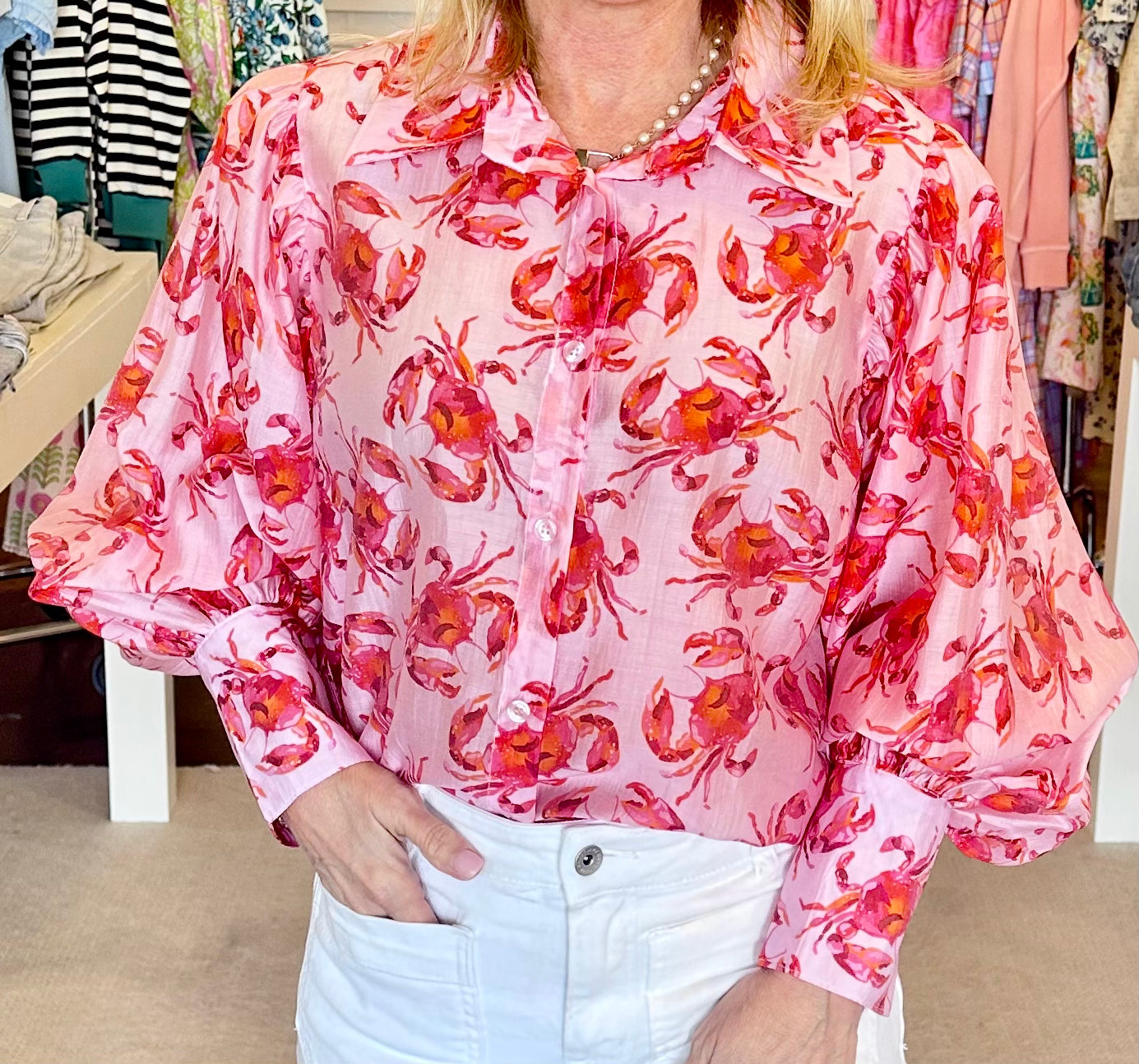 Bellissima Blouse-Sea