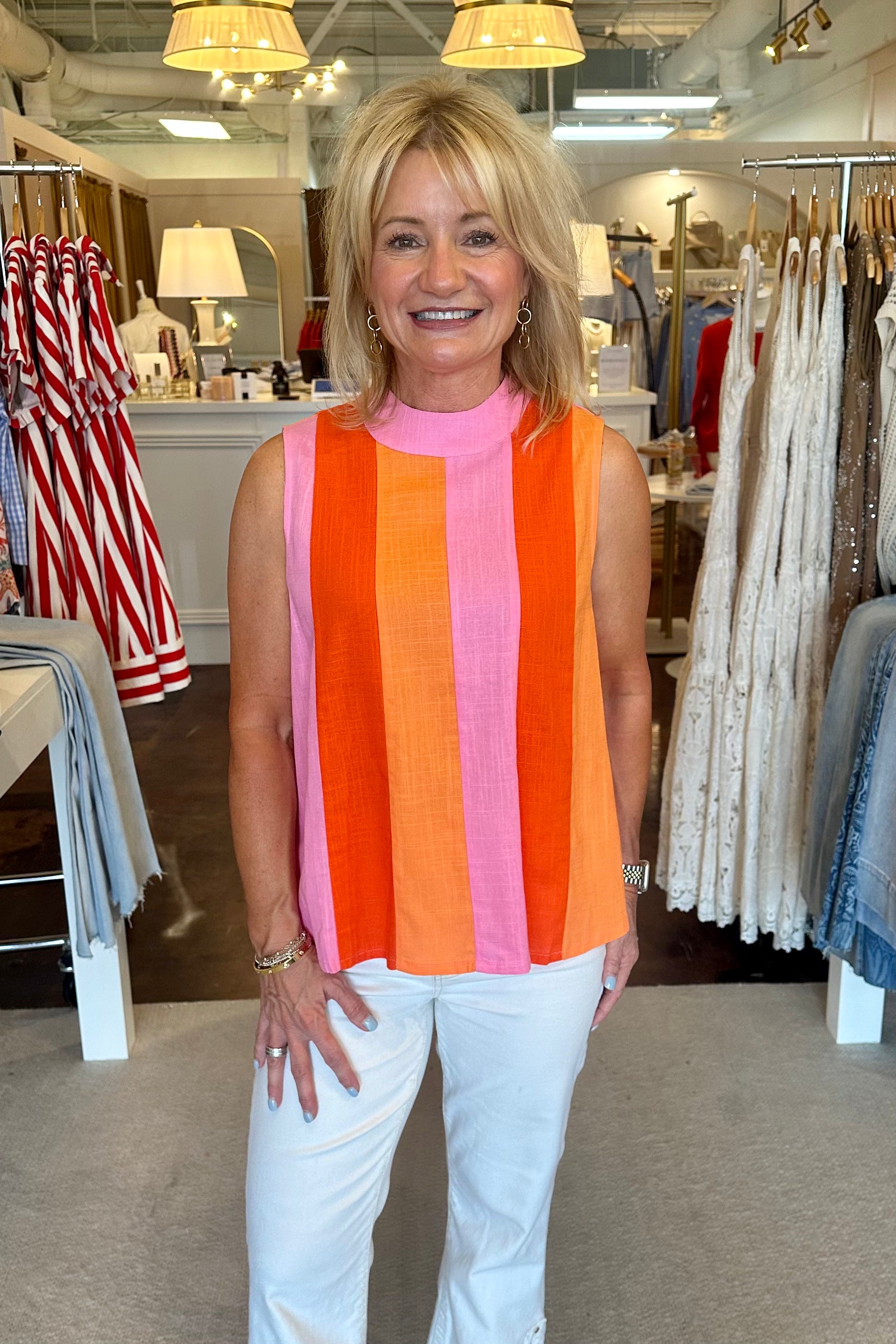Paloma Stripe Tie Top