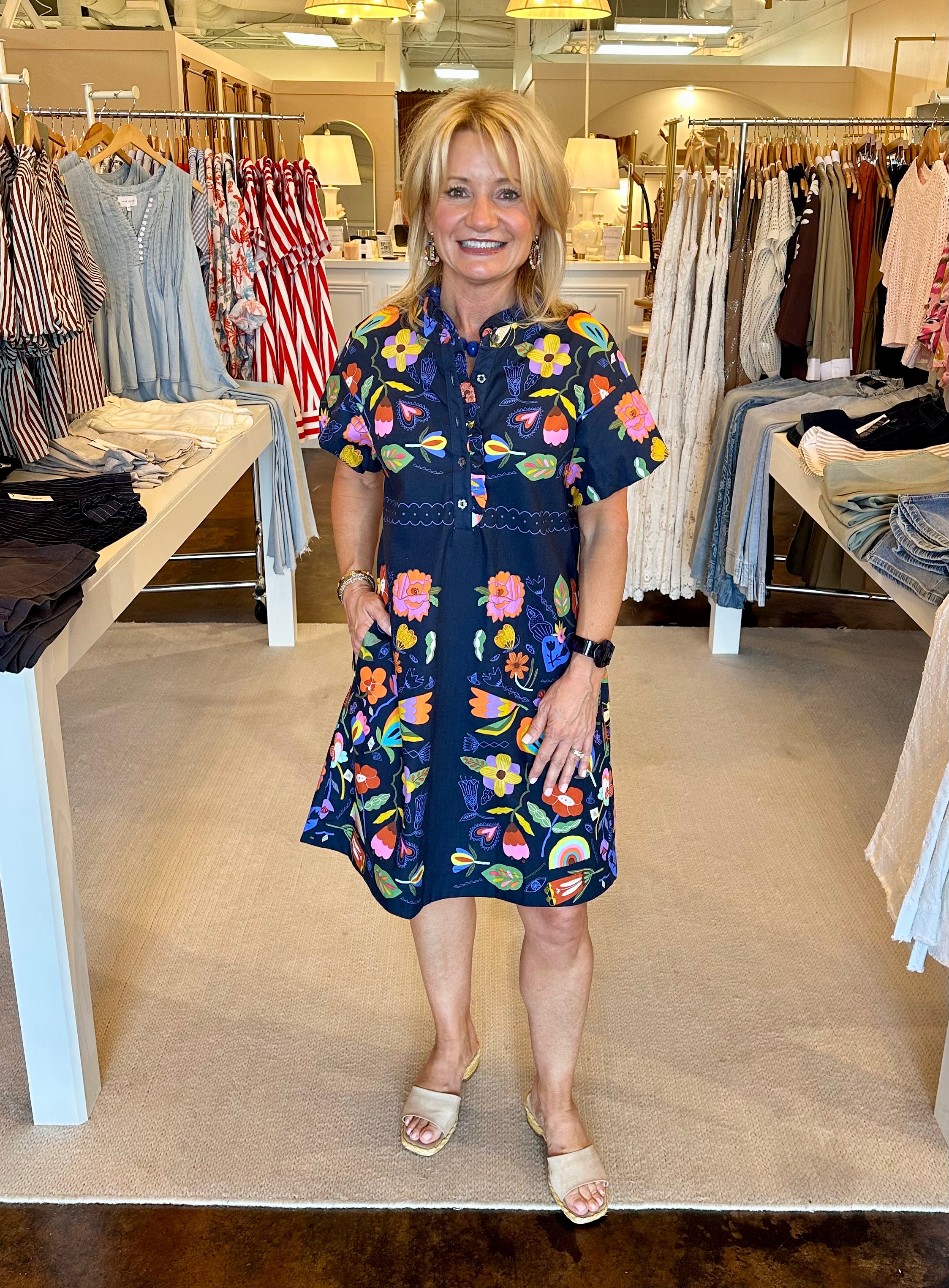 Carlota Dress-Navy