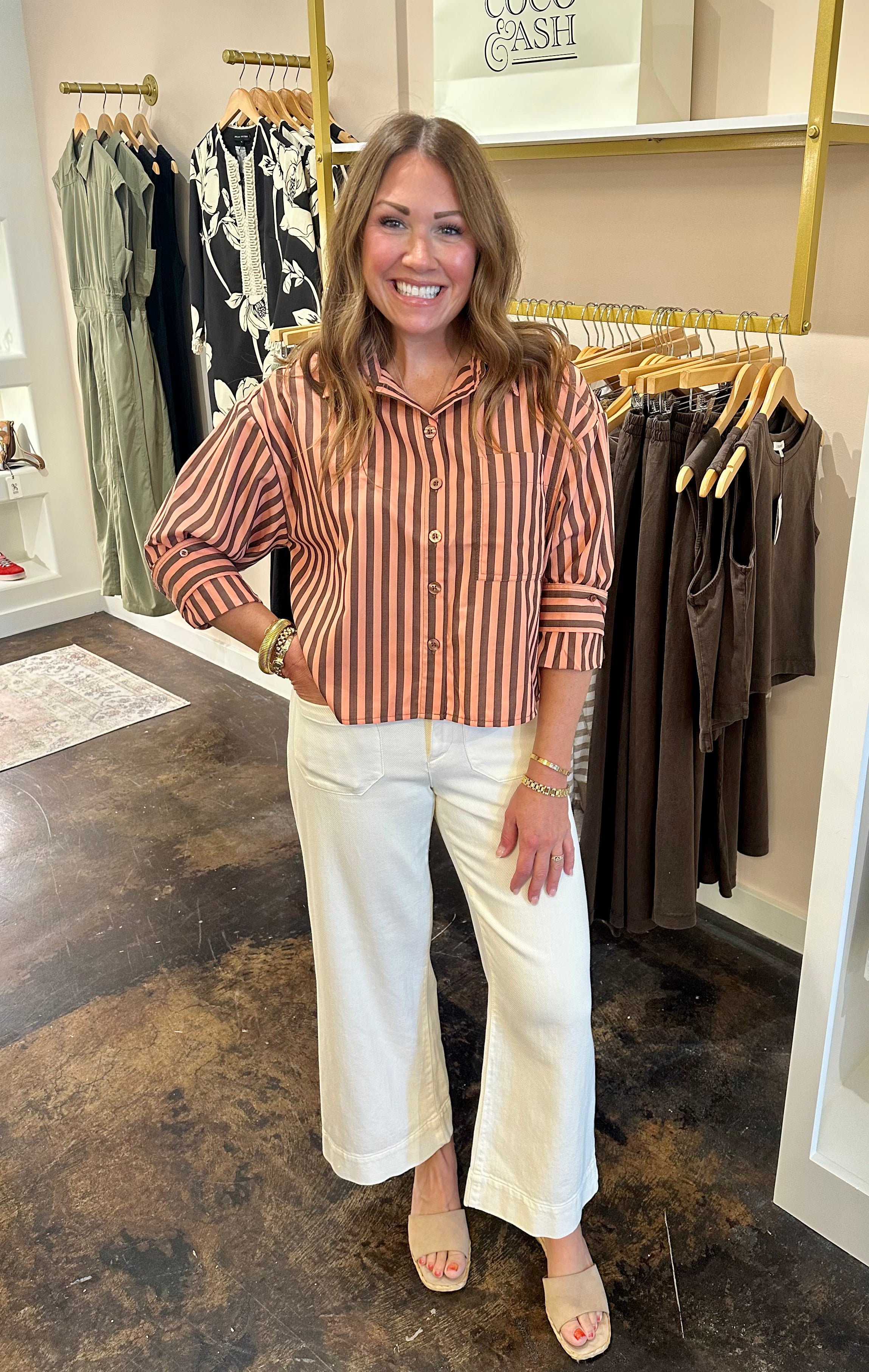 Stormi Shirt-Coral