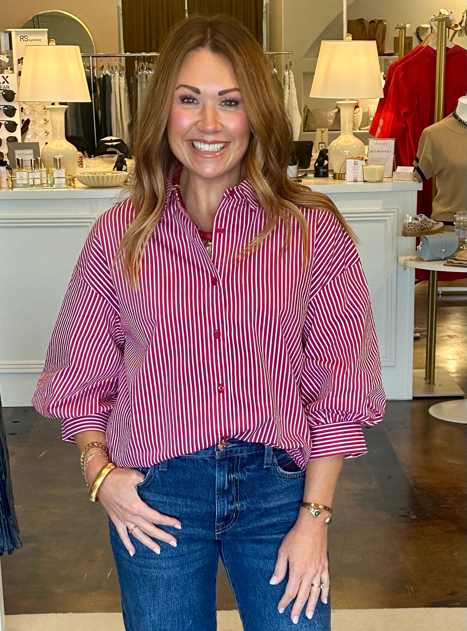 Cherry Lane Stripe Blouse