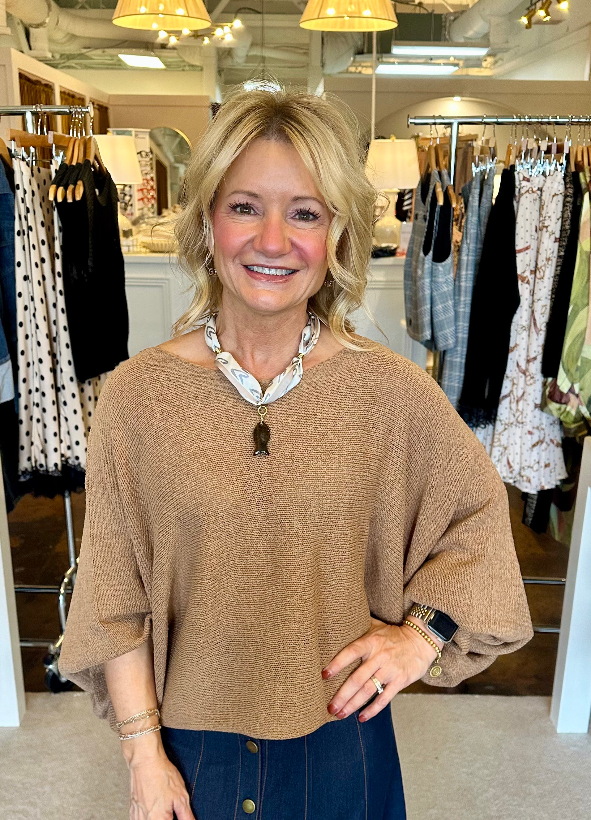 Harper Sweater-Taupe