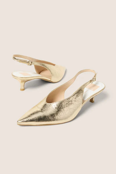 Alenna Gold Kitten Heel