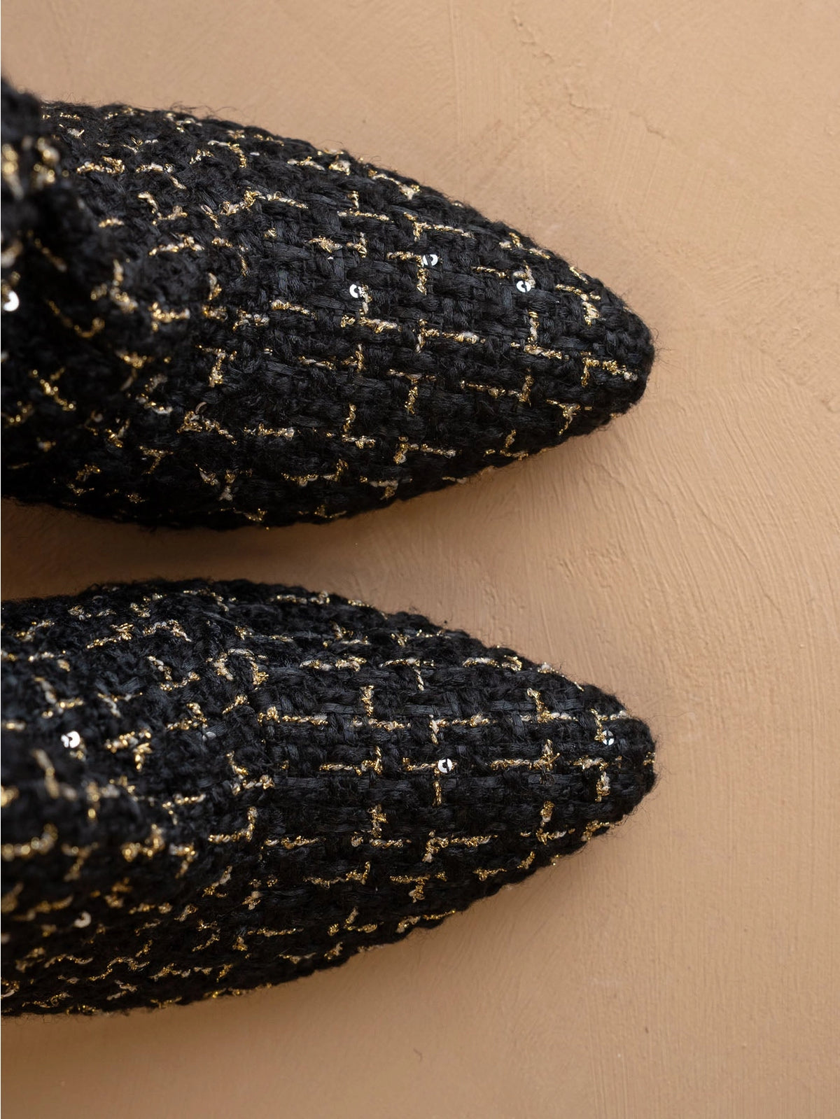 The Gina Black Tweed Boot