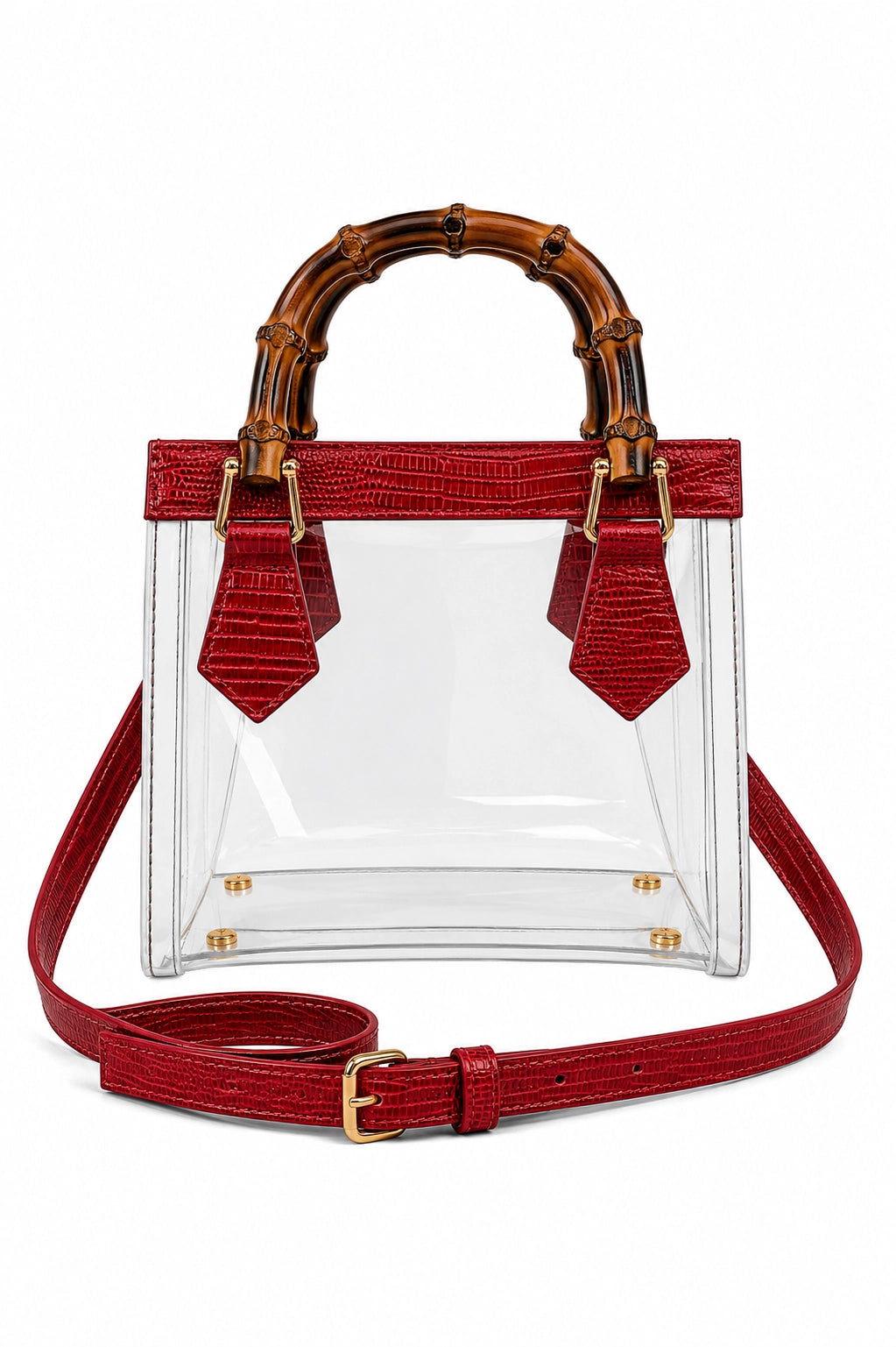 Jules Bamboo Clear Handbag