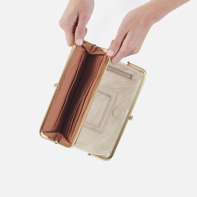 Lauren Clutch Wallet-Sand Shimmer