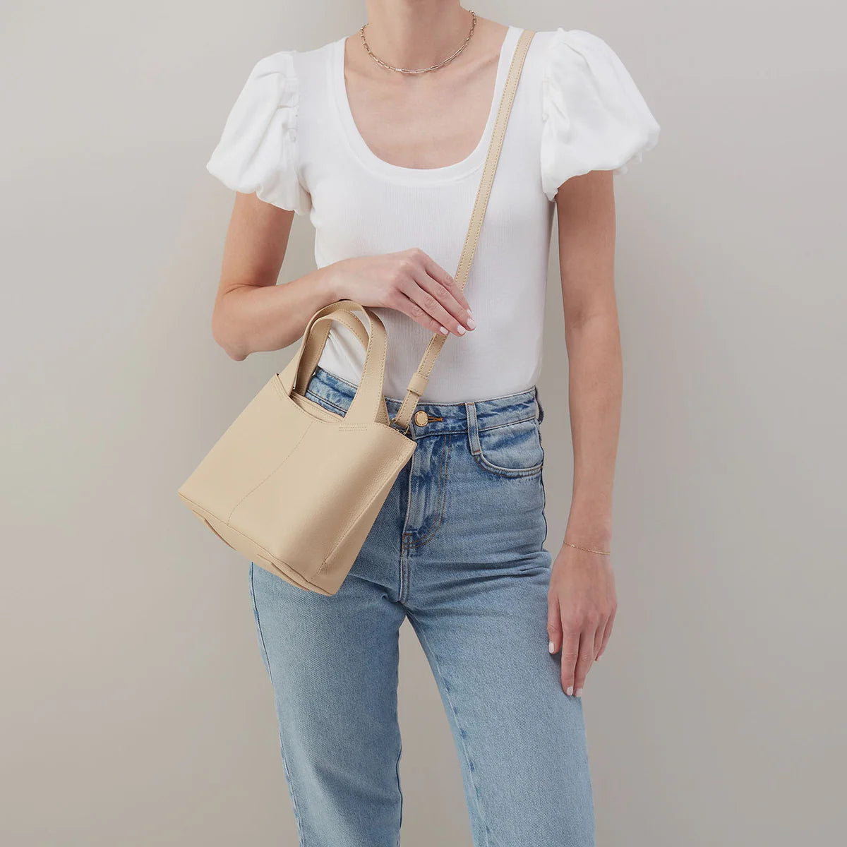Vida Small Tote-Almond Coconut