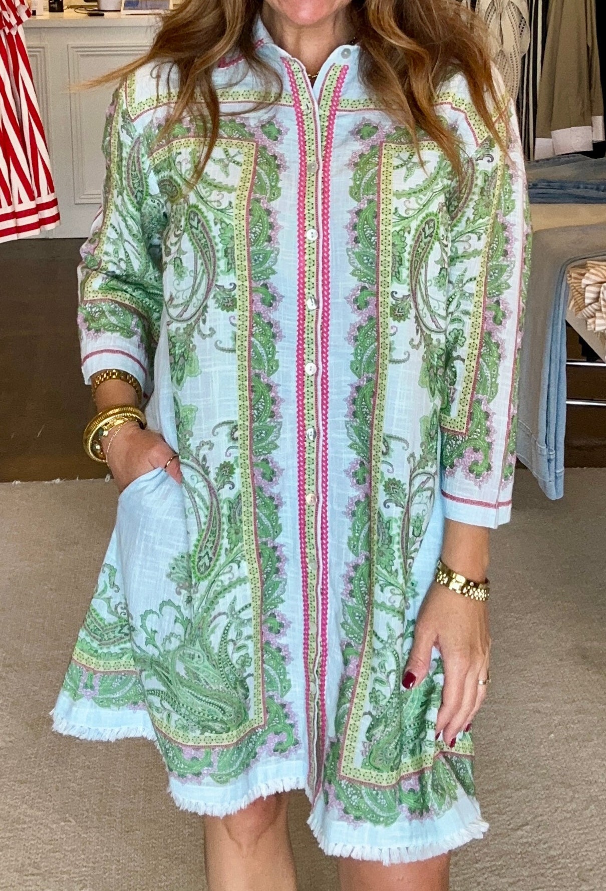 Paisley Shift Dress