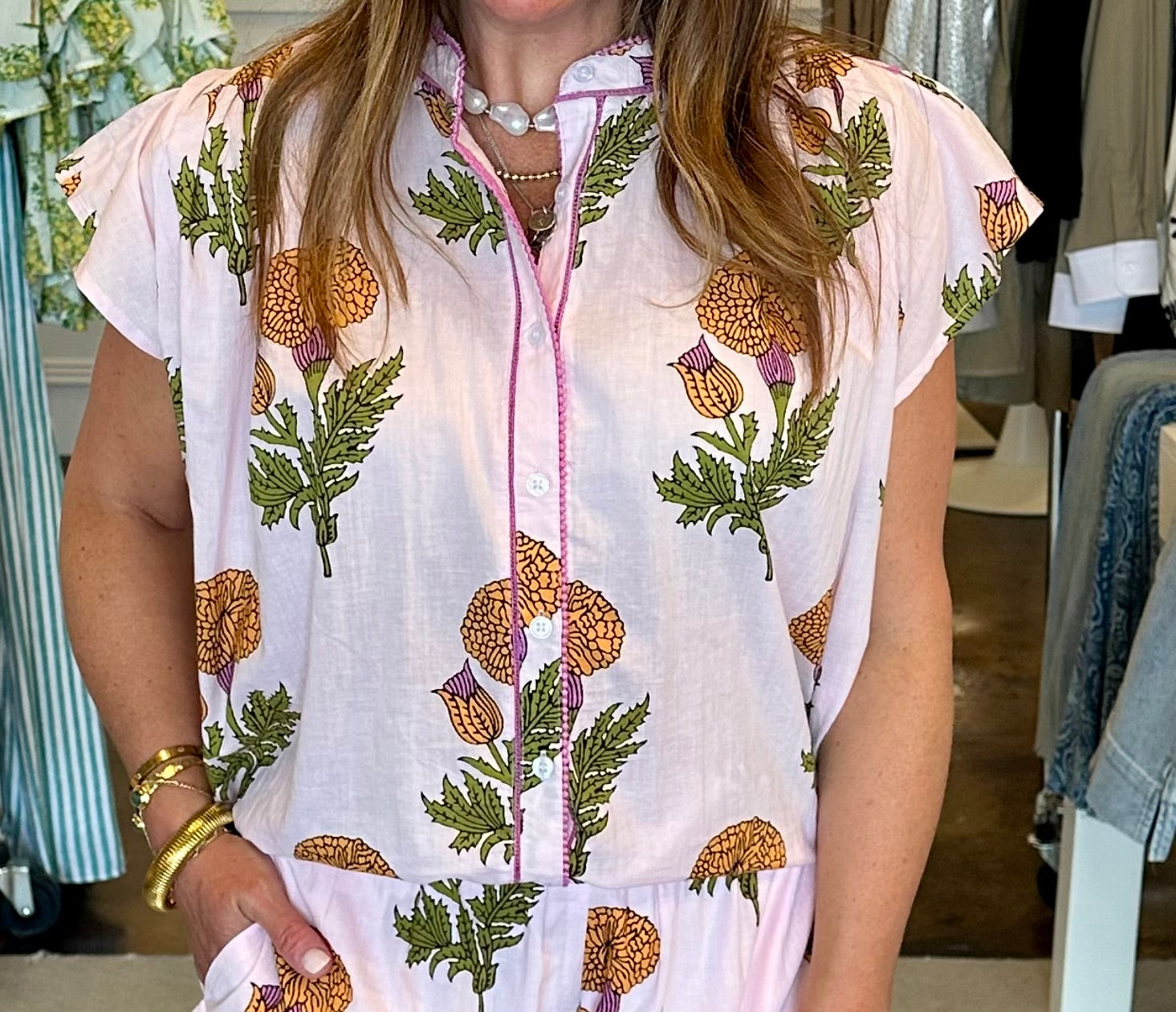 Mum Floral Top
