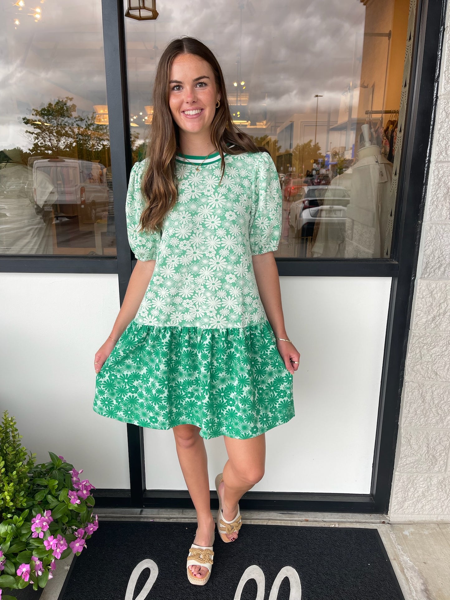 Green Daisy Dress