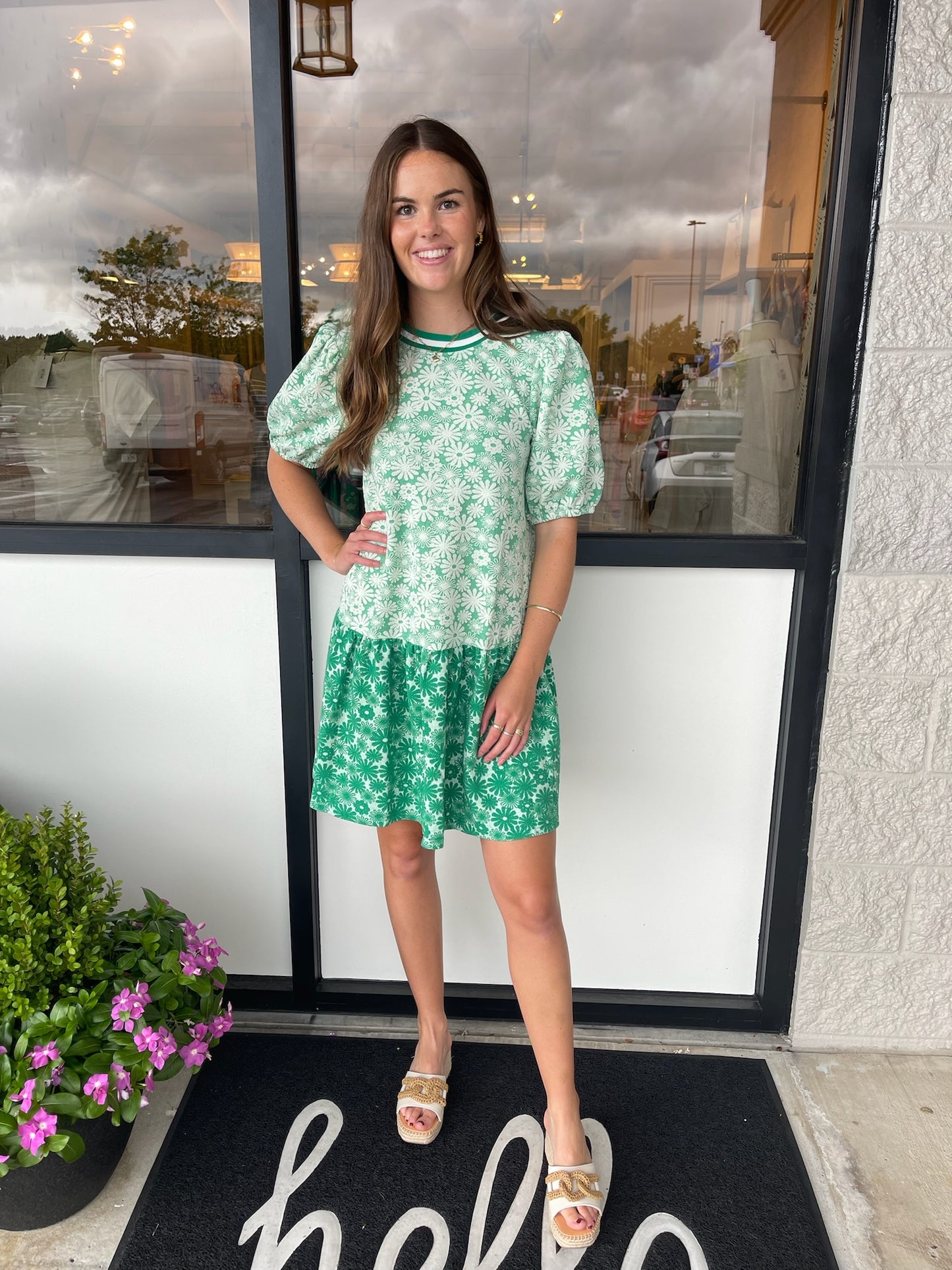 Green Daisy Dress