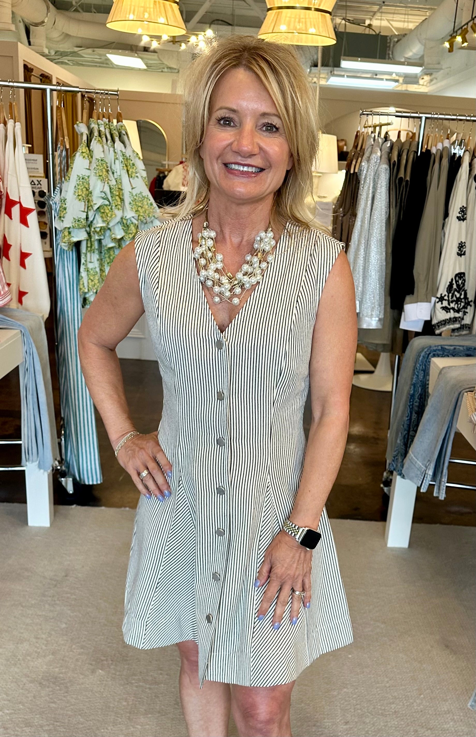 Zora Canvas Stripe Dress