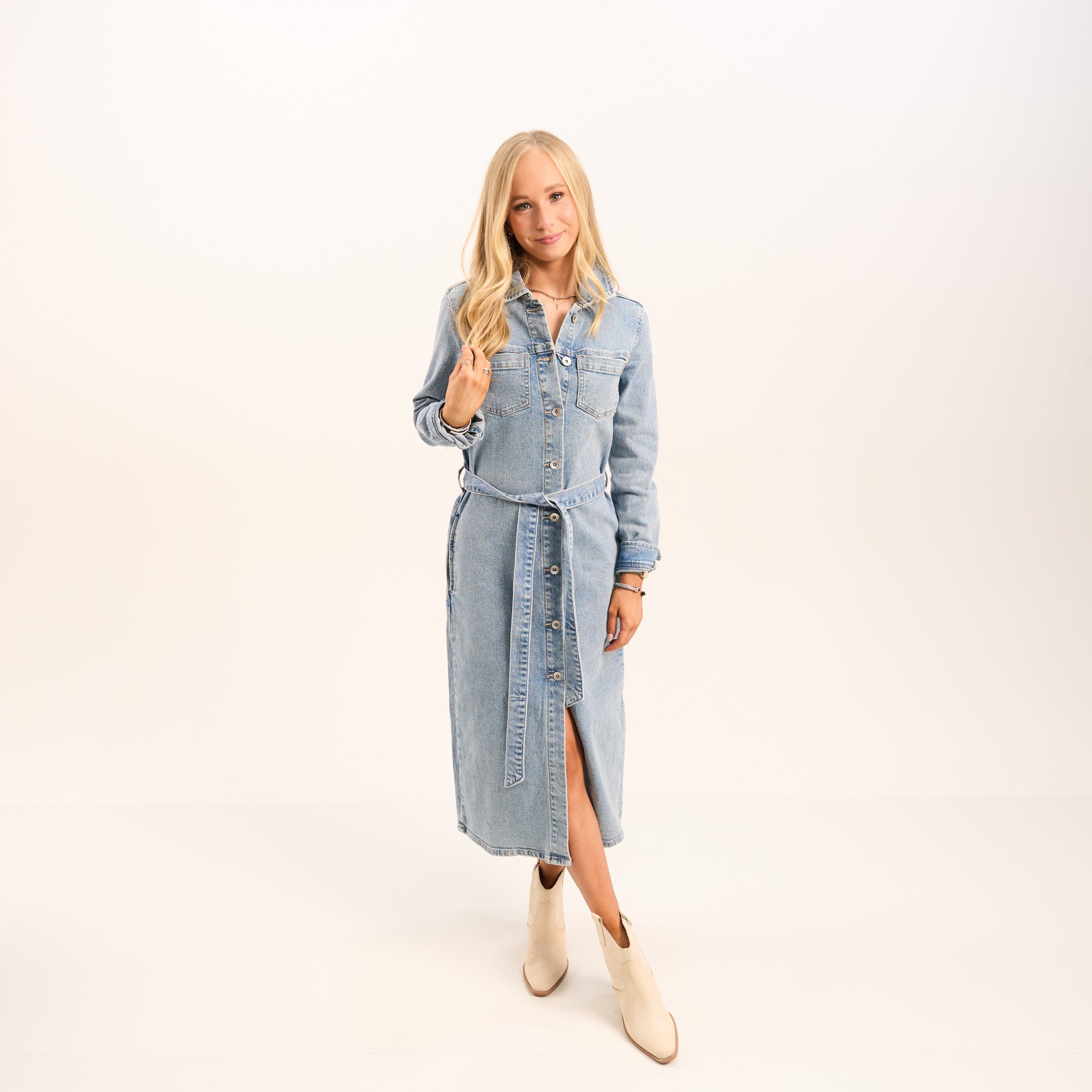 Wrapped Up Denim Dress