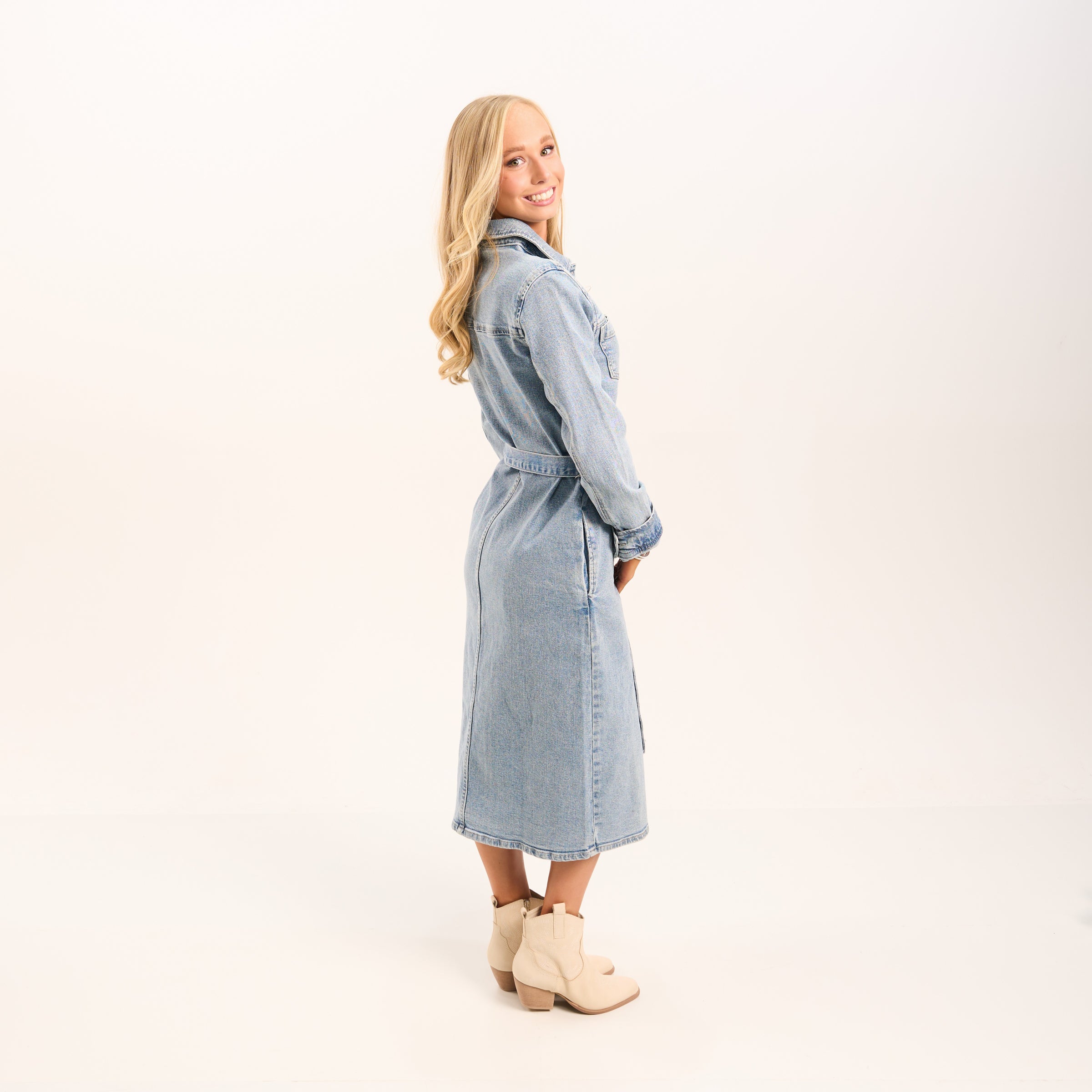 Wrapped Up Denim Dress