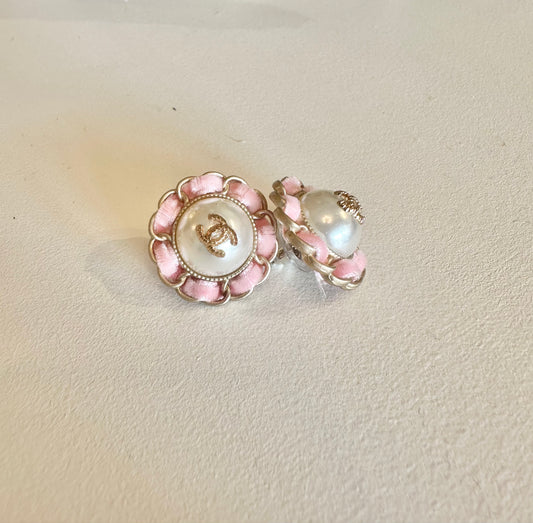 Button Pink Joey Studs