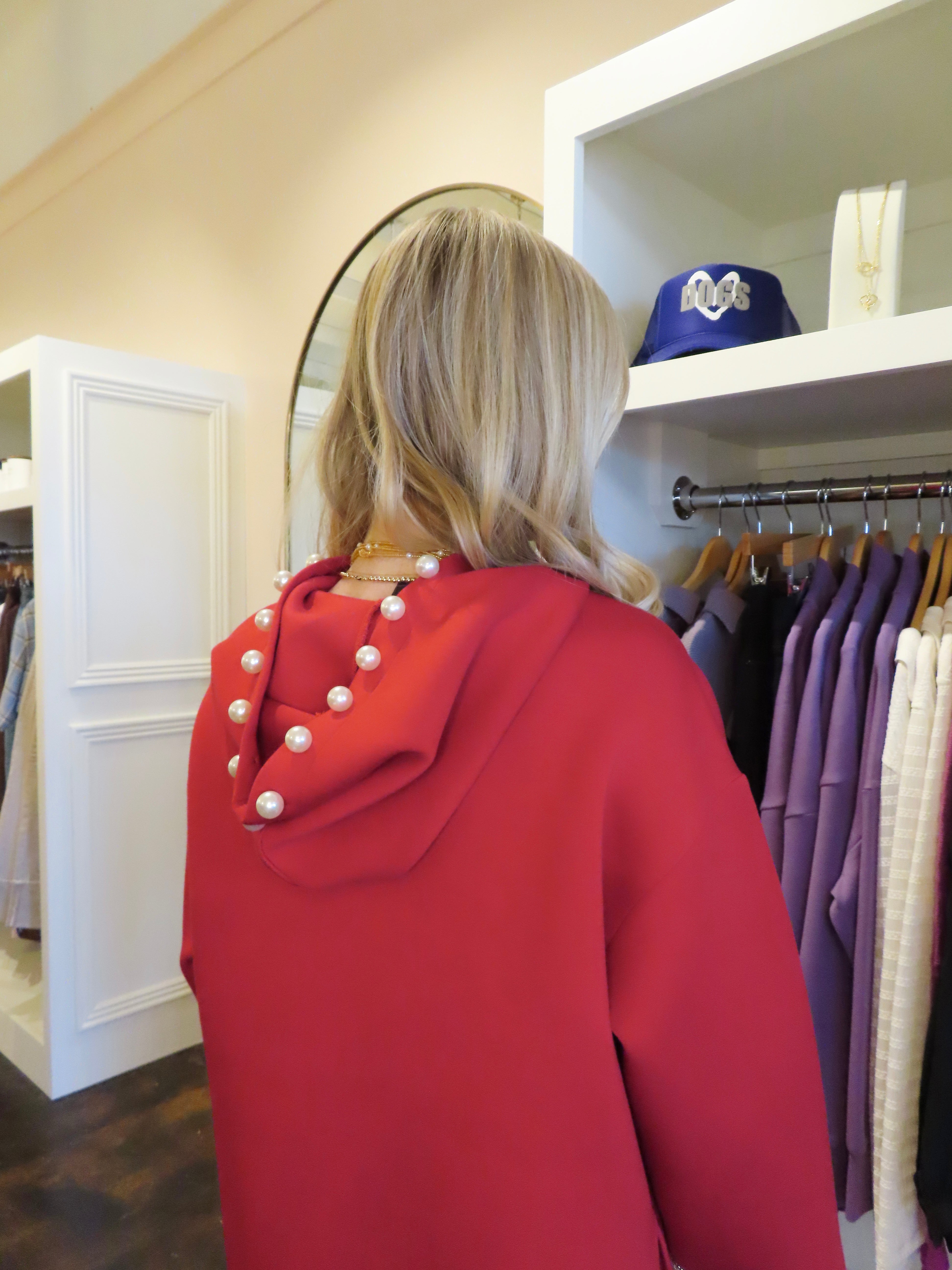 Francine French Scuba Hoodie-Red