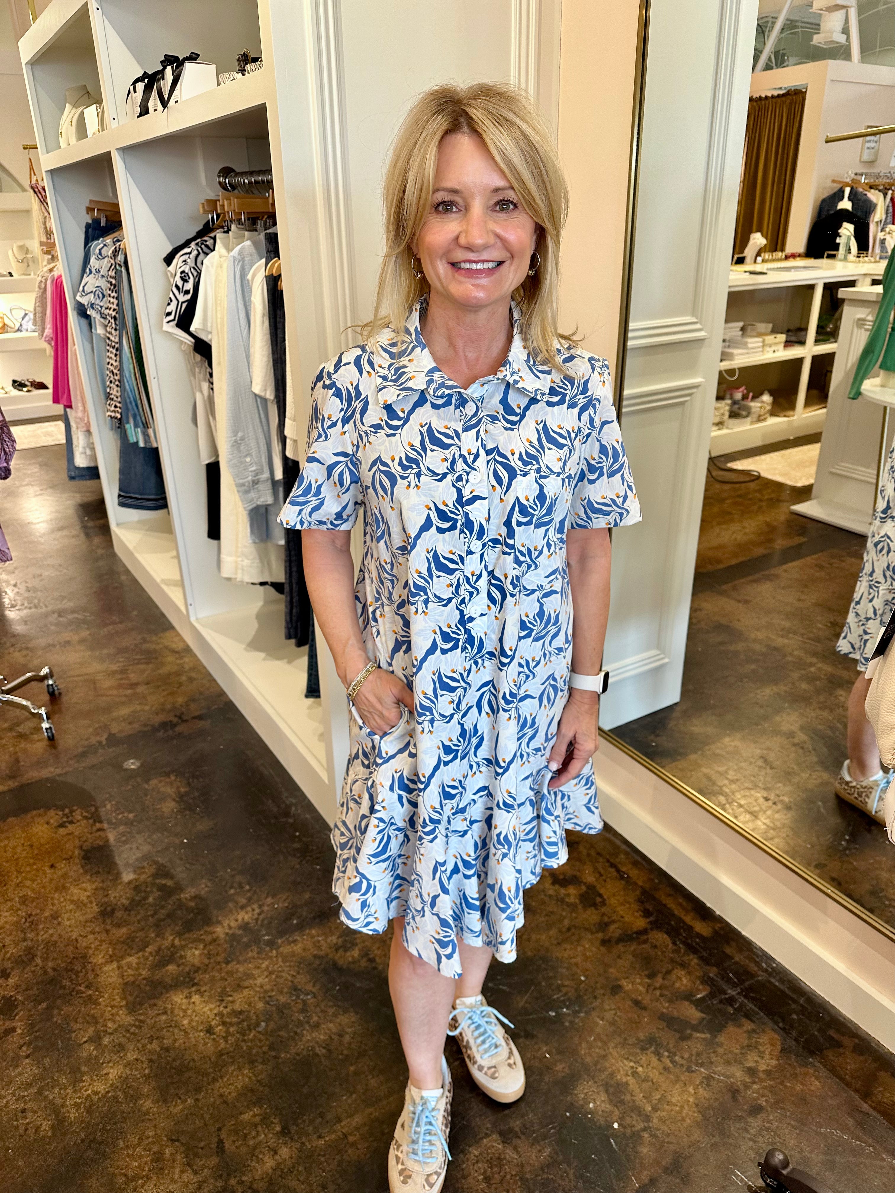 Swing Hem Shirt Dress