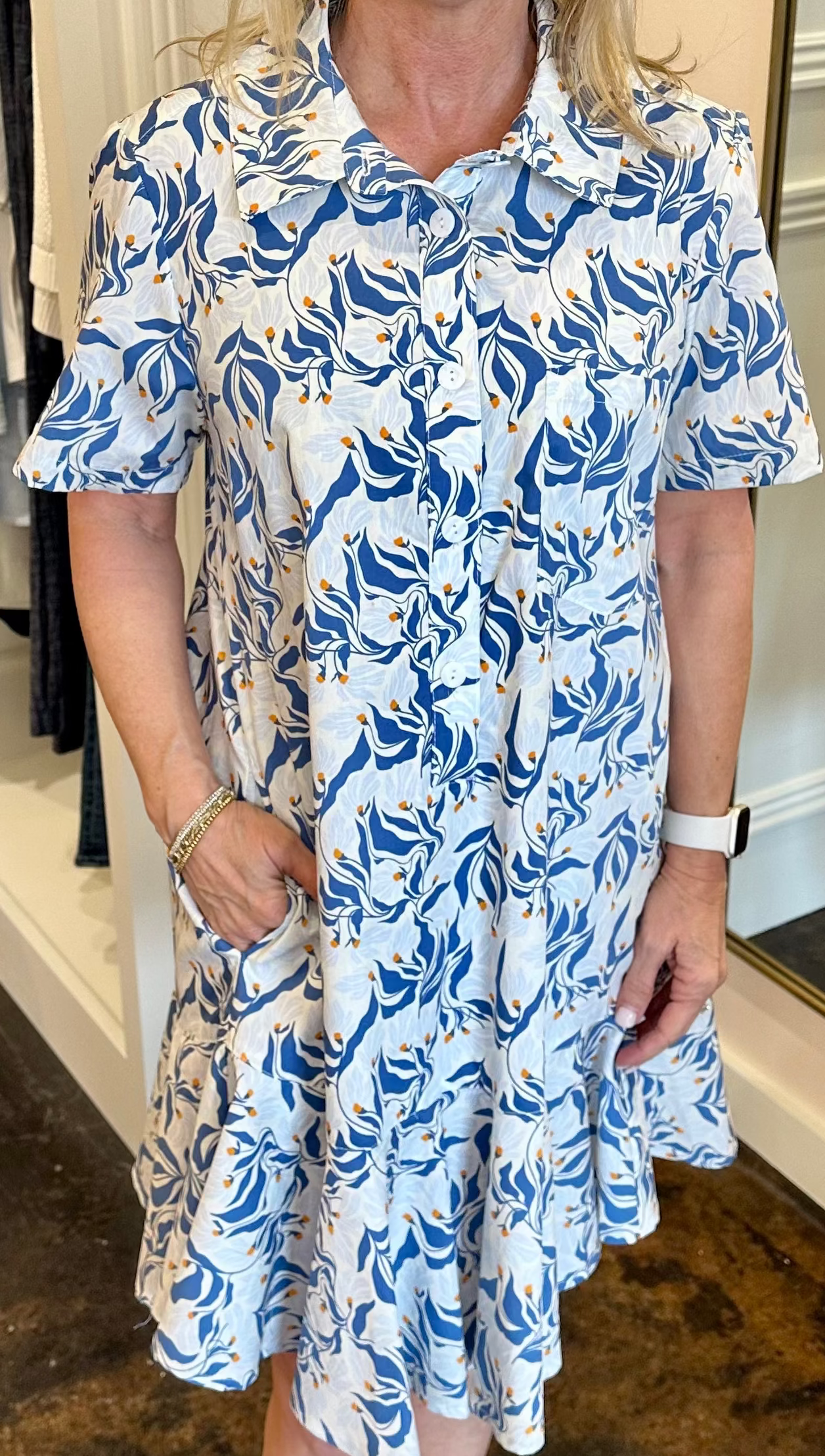 Swing Hem Shirt Dress