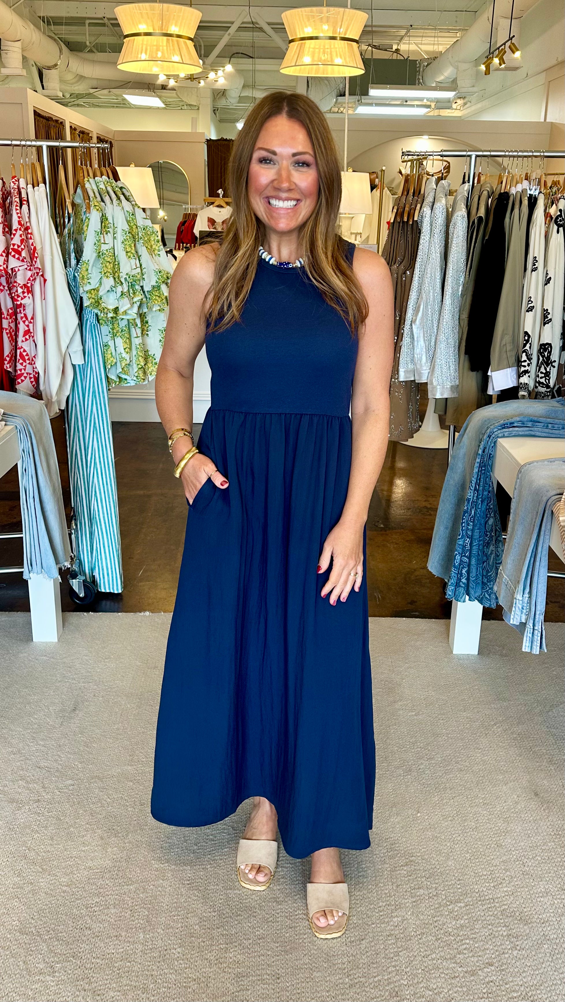 Charlotte Midi Dress-Eclipse