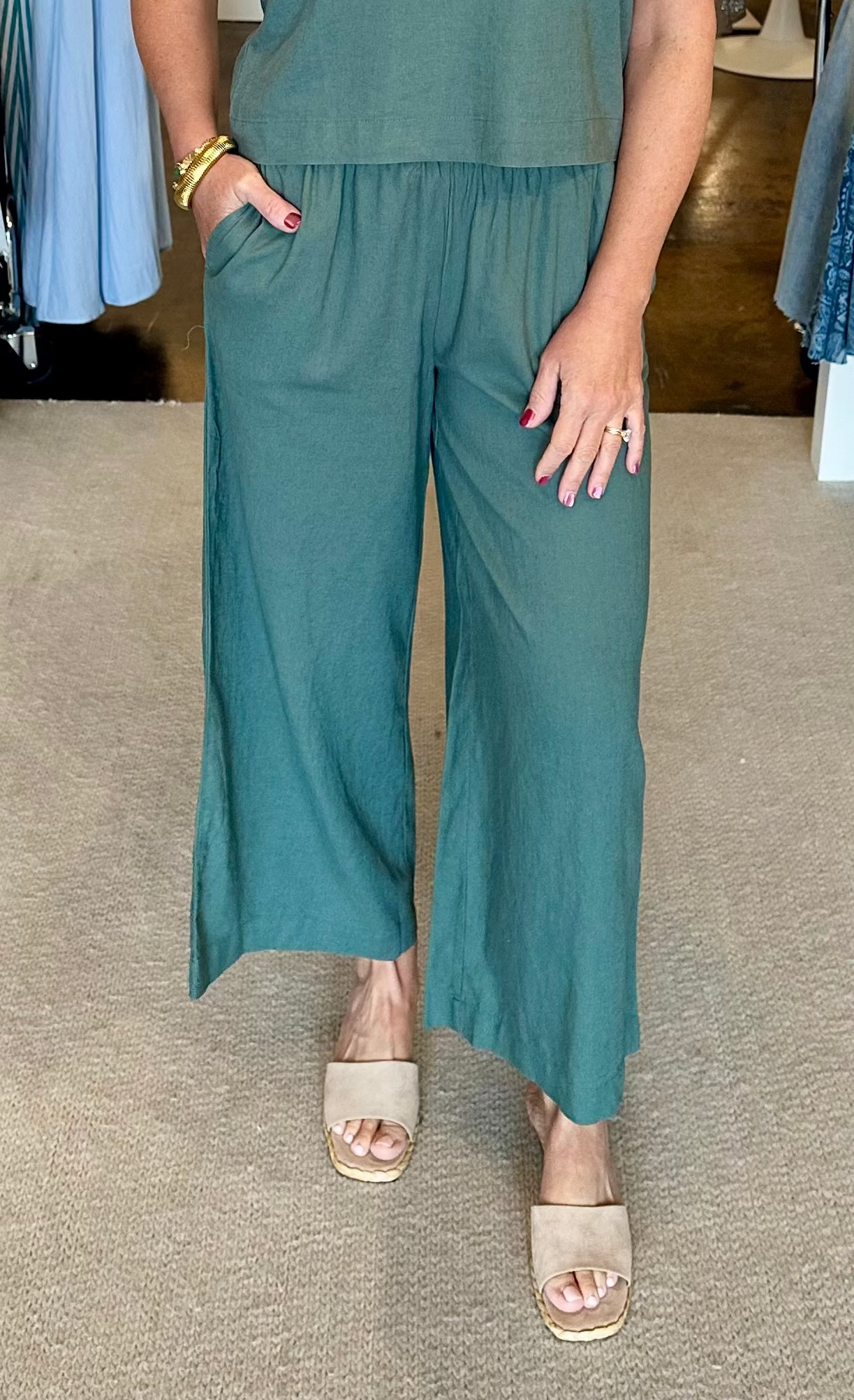 Scout Linen Pant-Everglade