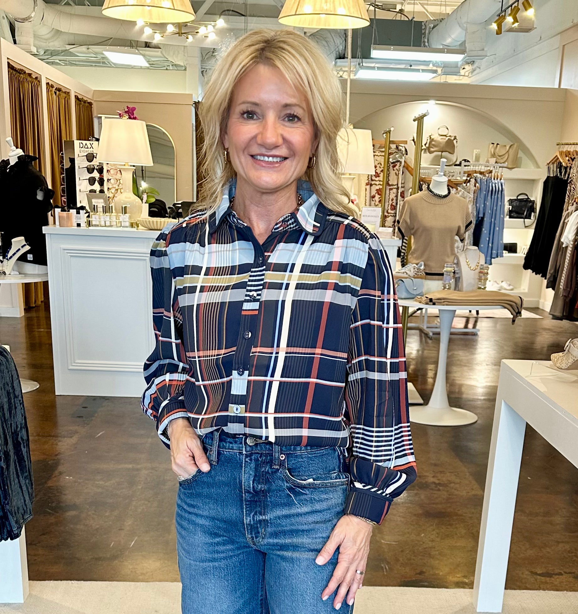 Navy Heritage Blouse