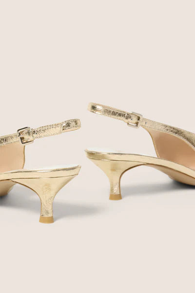 Alenna Gold Kitten Heel