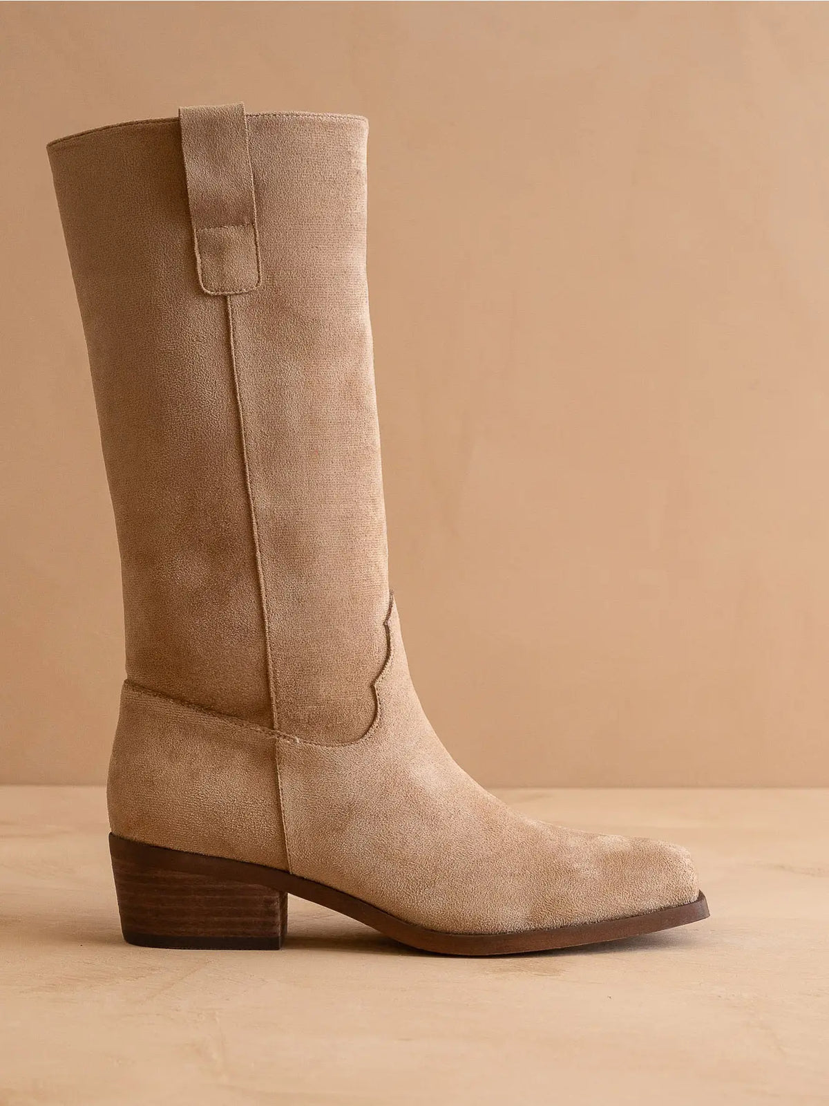 The Harrison Slouch Boot-Almond