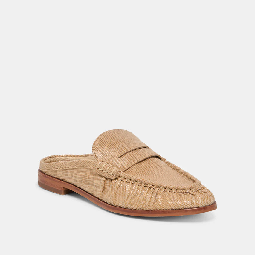 Betzy Mule Loafer-Latte Suede