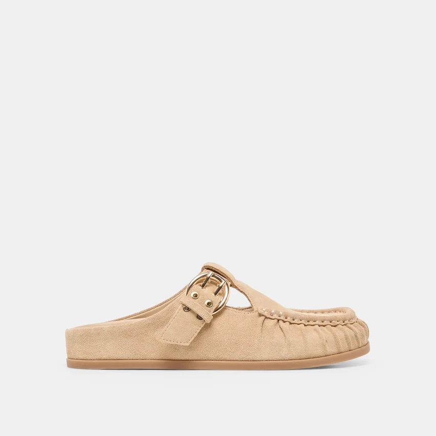 Jeanne Mule -Camel Suede