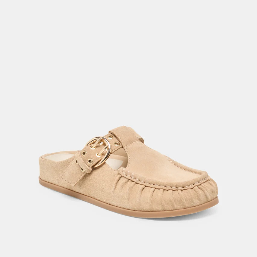 Jeanne Mule -Camel Suede