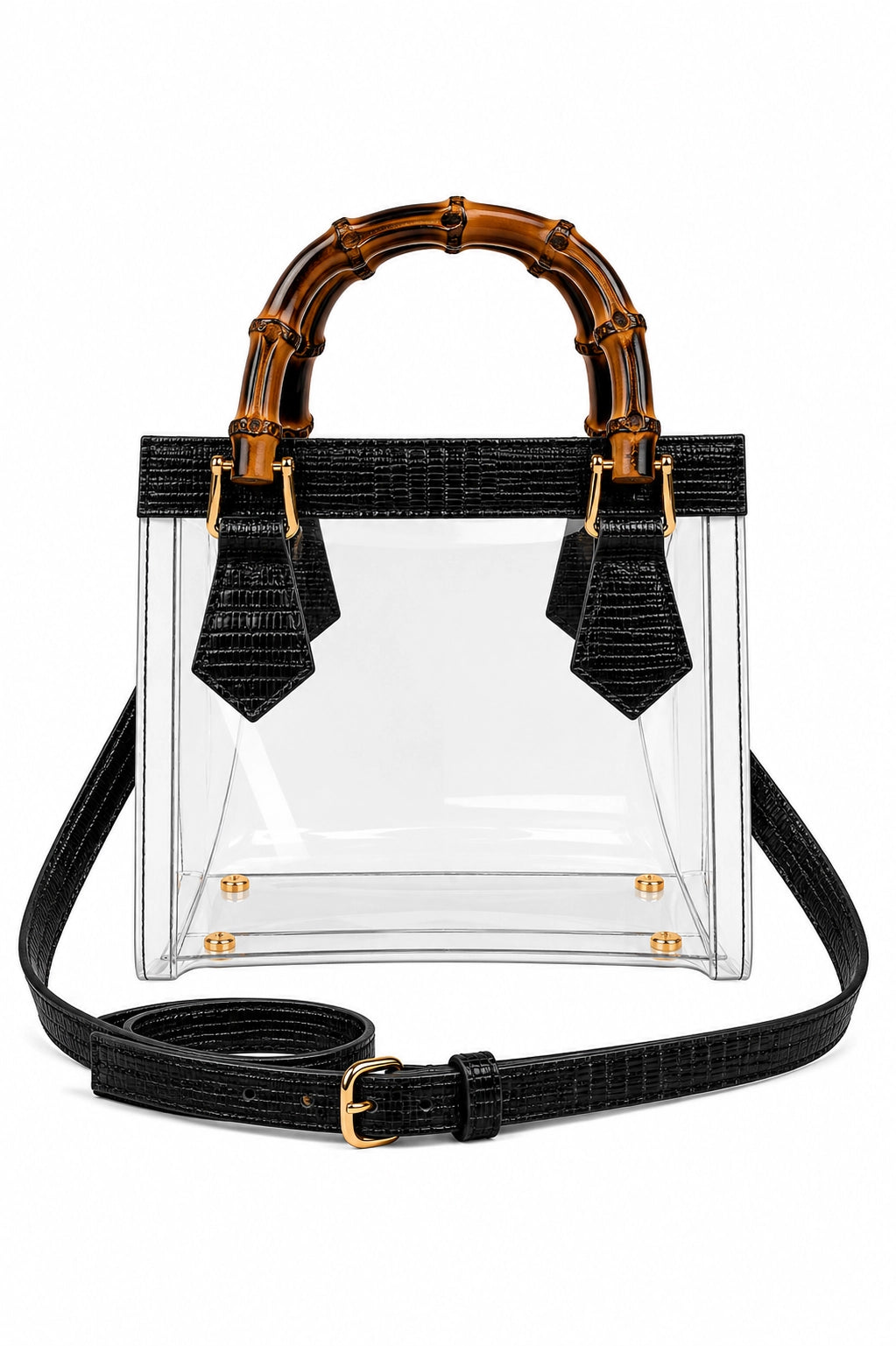 Jules Bamboo Clear Handbag