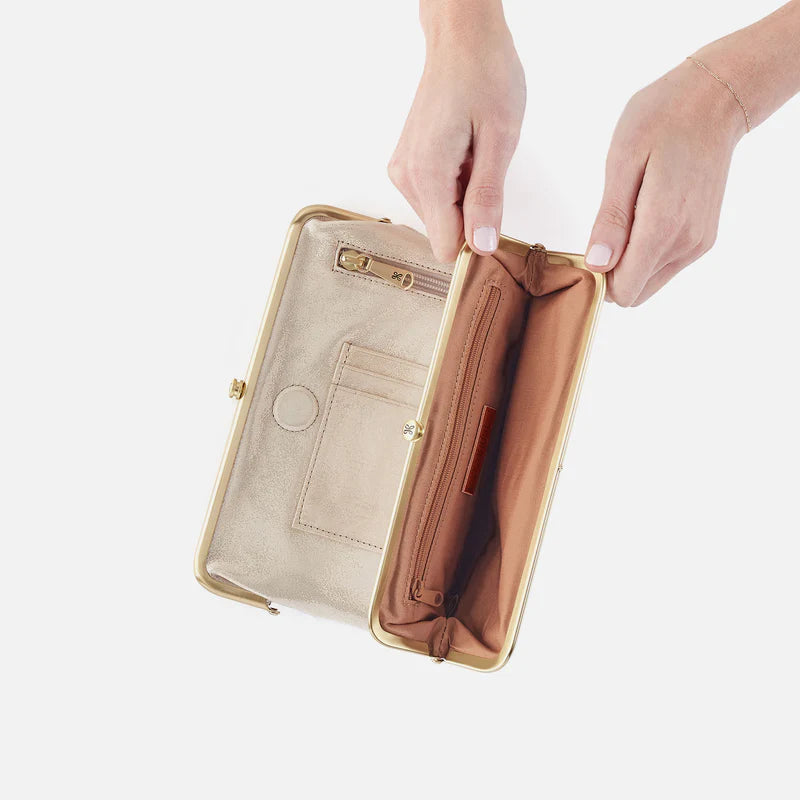 Lauren Clutch Wallet-Sand Shimmer