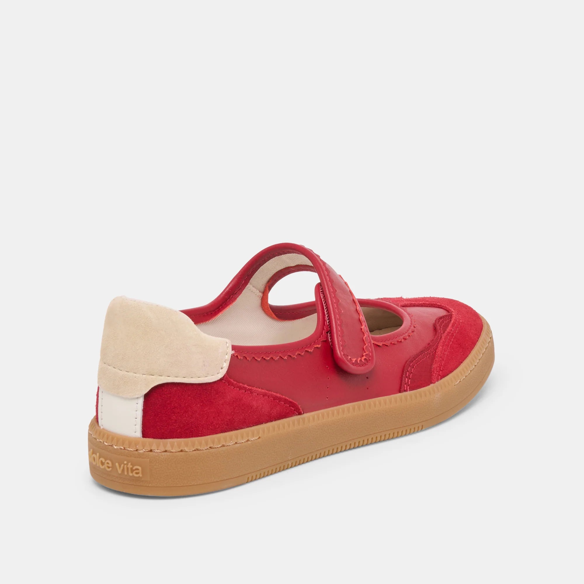 Nanet Leather Sneaker-Crimson